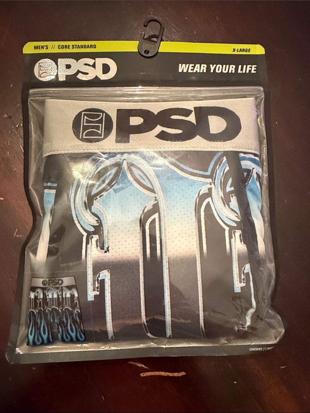 PSD Men’s Graphic Boxer Briefs - Black, Blue, White